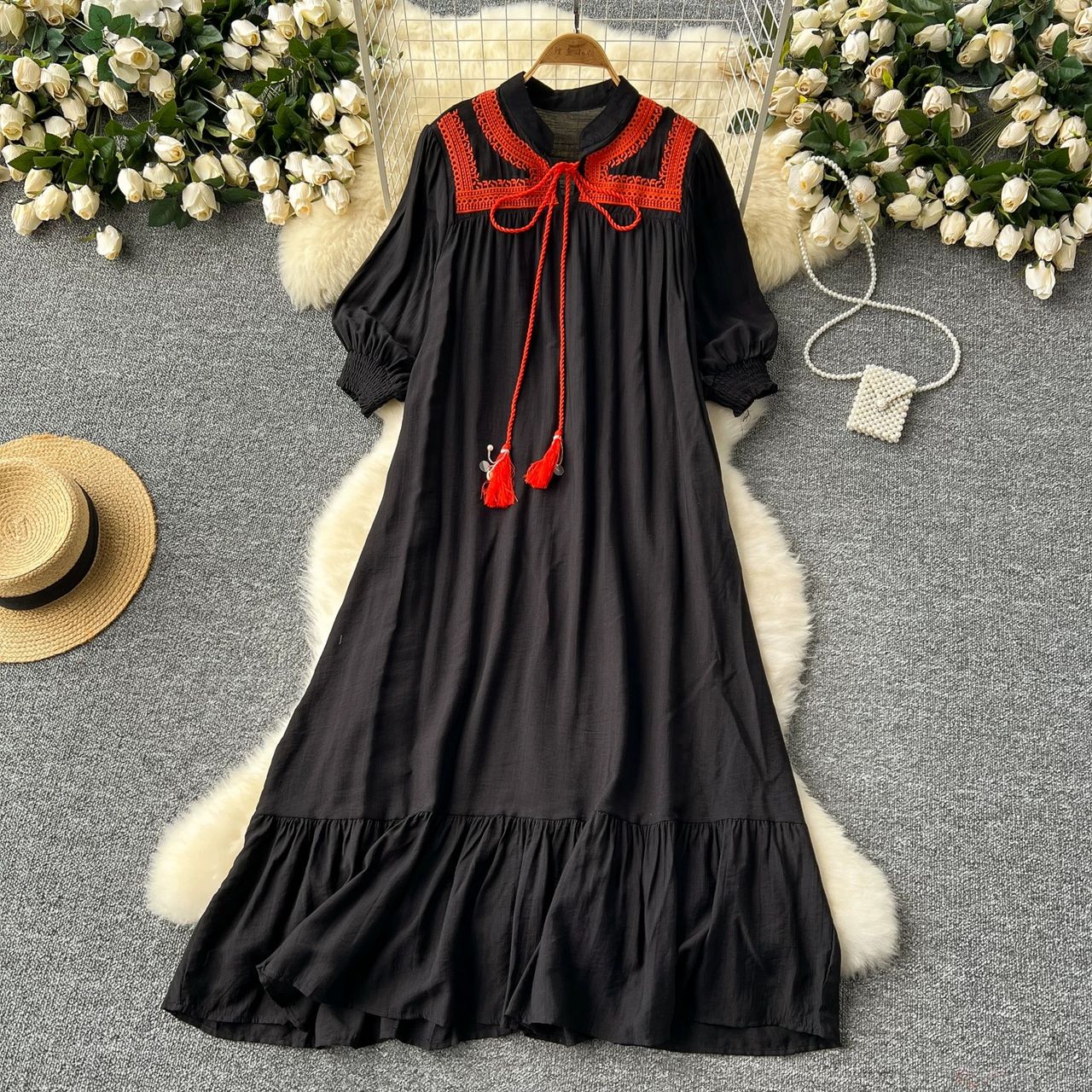 Full of color embroidery dress CD1646 image