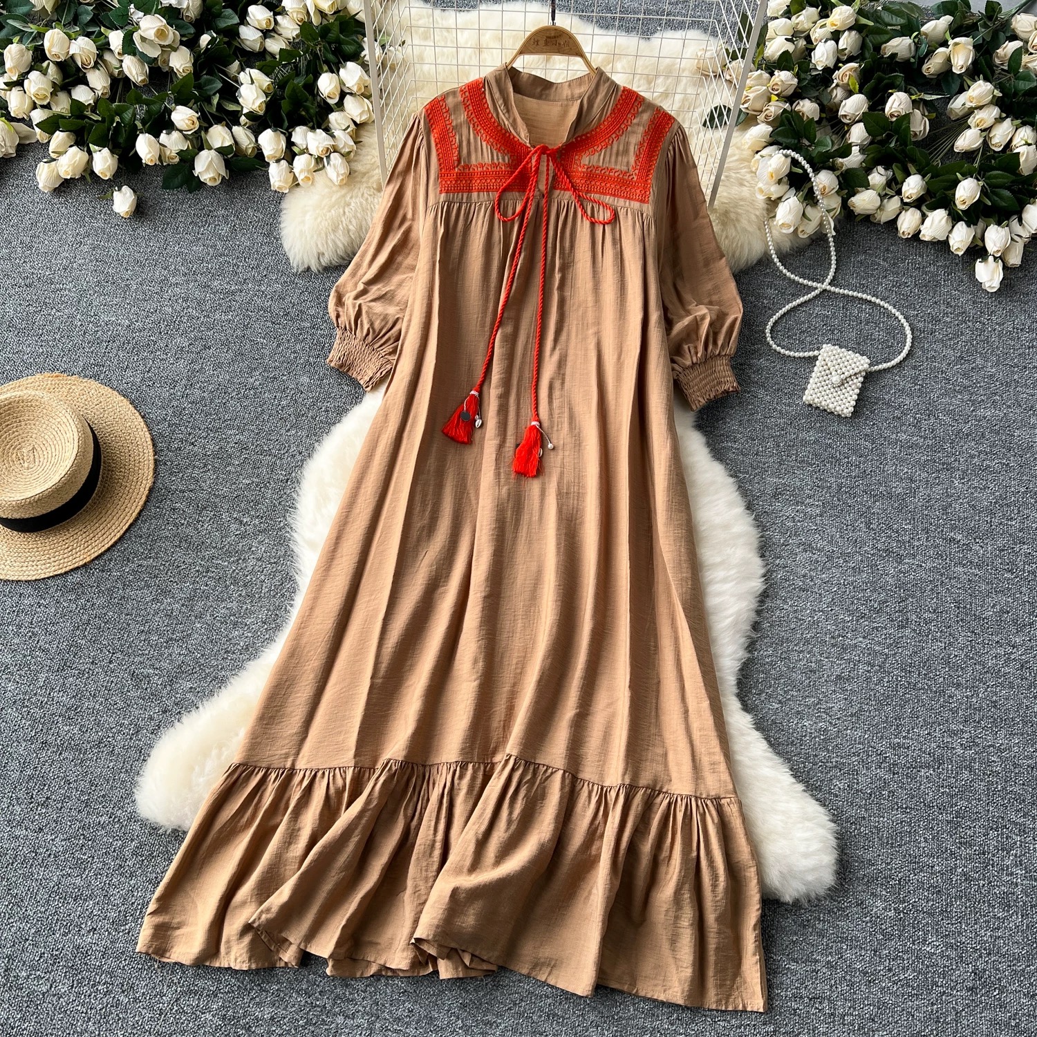 Full of color embroidery dress CD1646 image