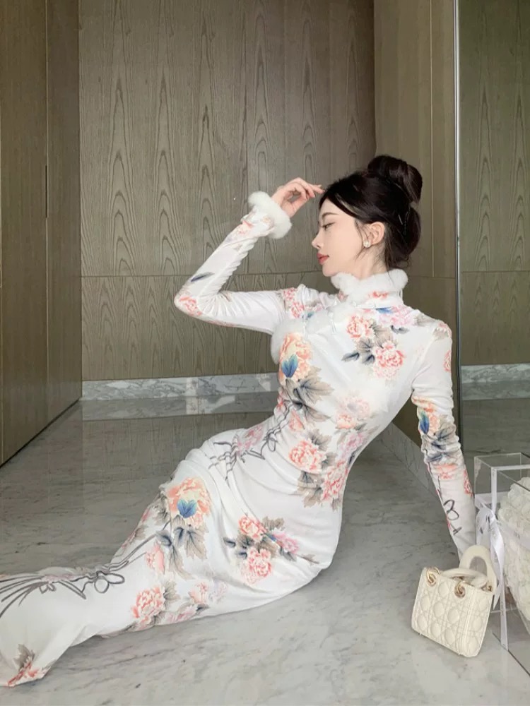 Work of art floral dress CBC383