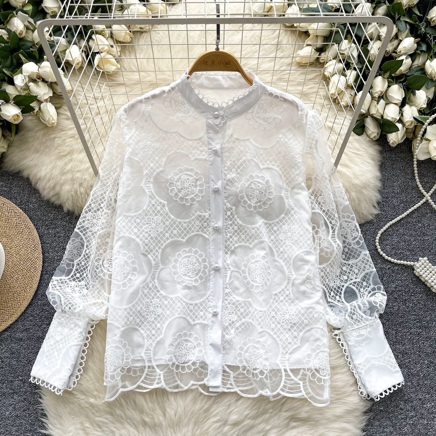 Blazing summer lace blouse BE423 image