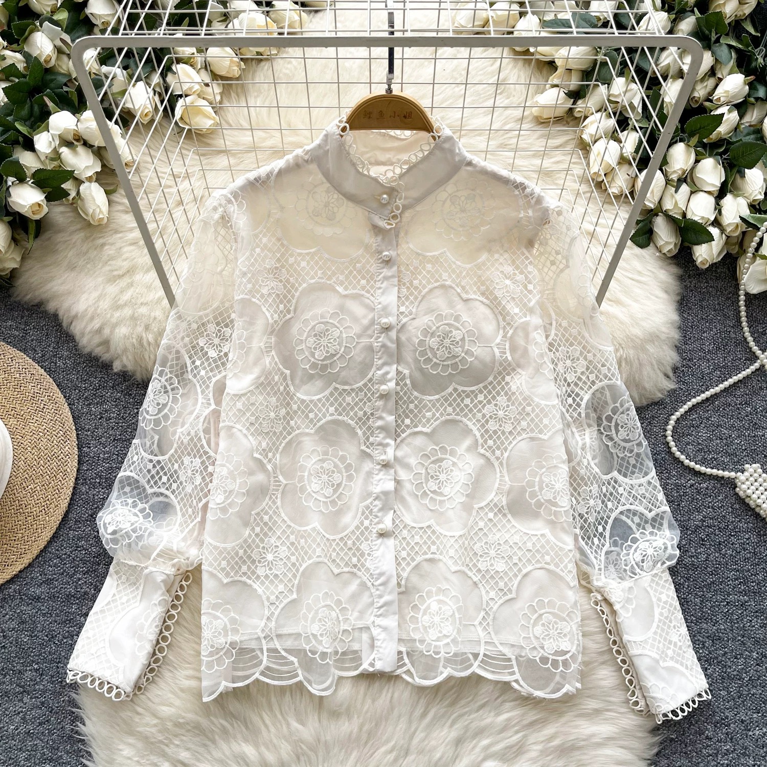 Blazing summer lace blouse BE423 image