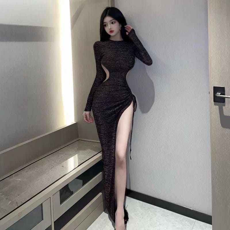 Radiant babe half cut dress CBC456 image