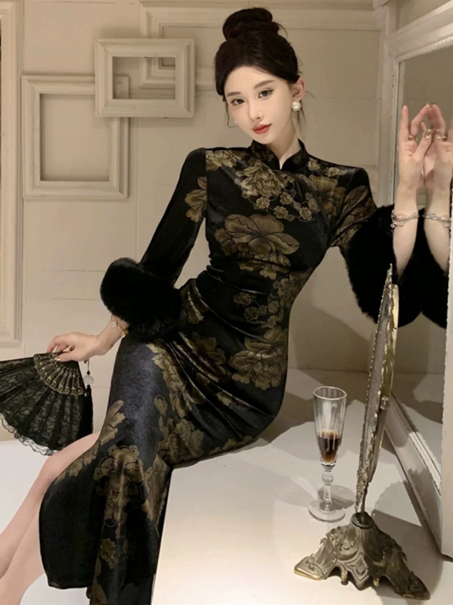 Unforgettable romance qipao dress CBC484 image