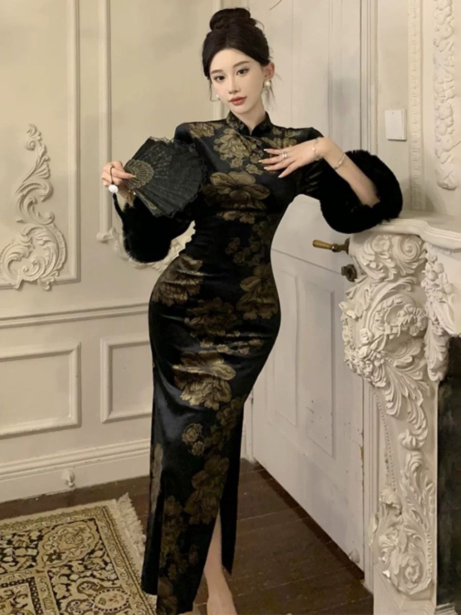 Unforgettable romance qipao dress CBC484 image