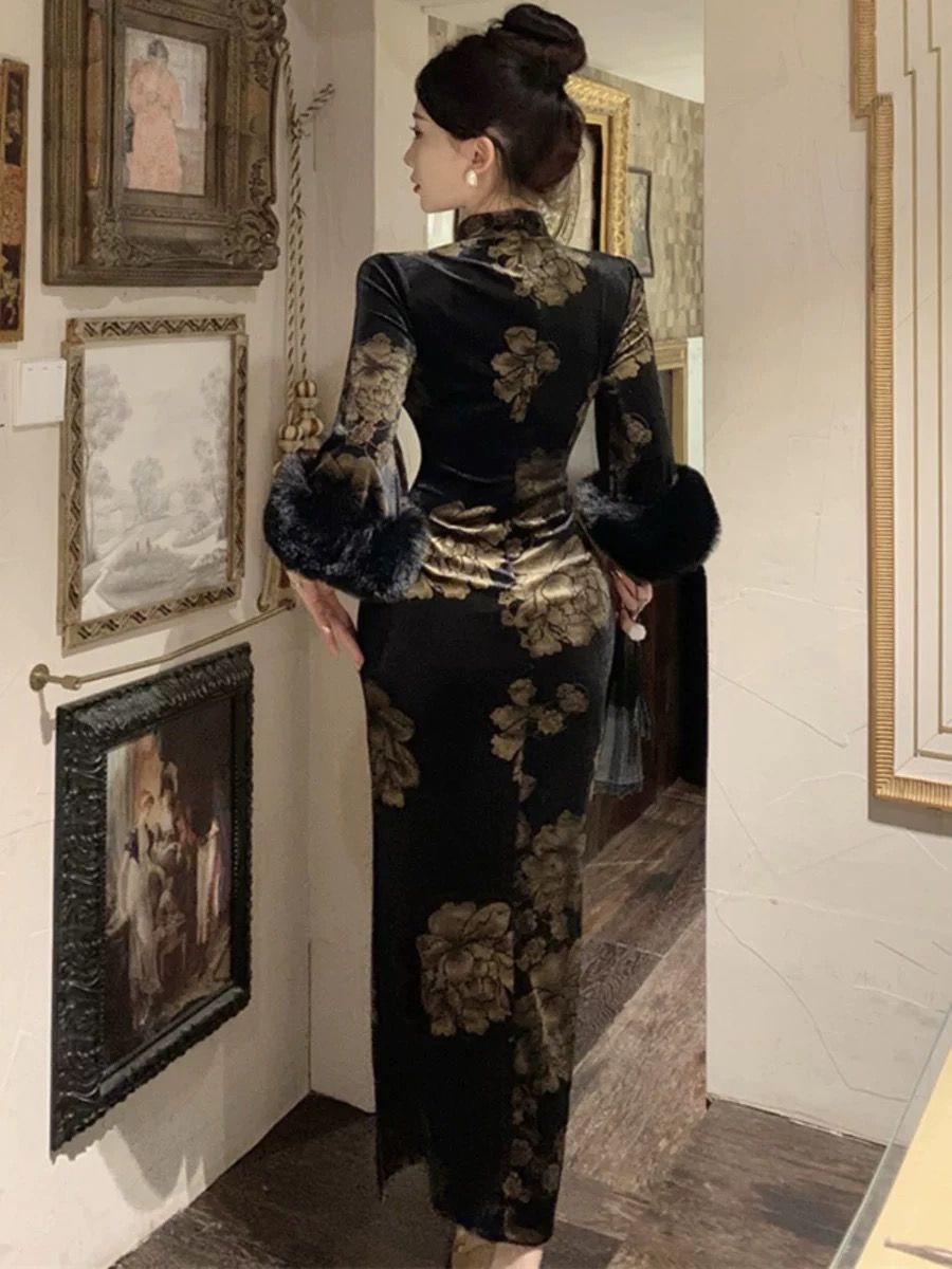 Unforgettable romance qipao dress CBC484 image