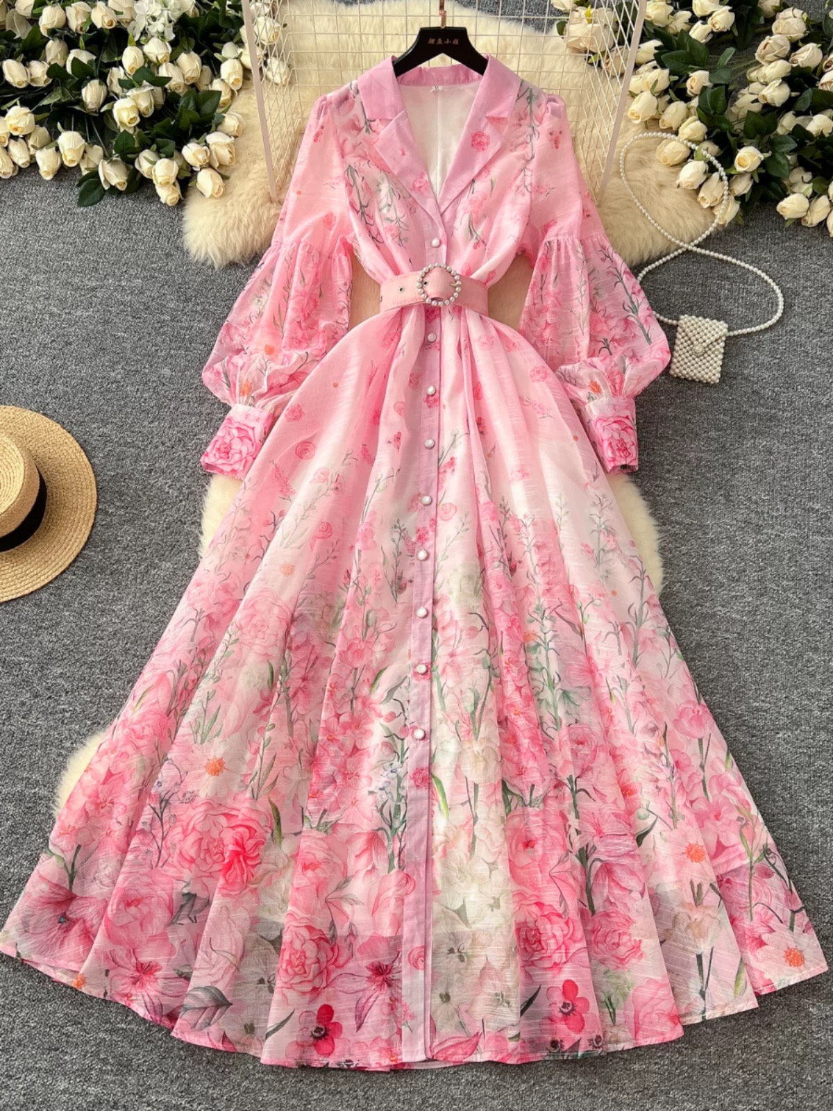 Use to meet you print dress ED168