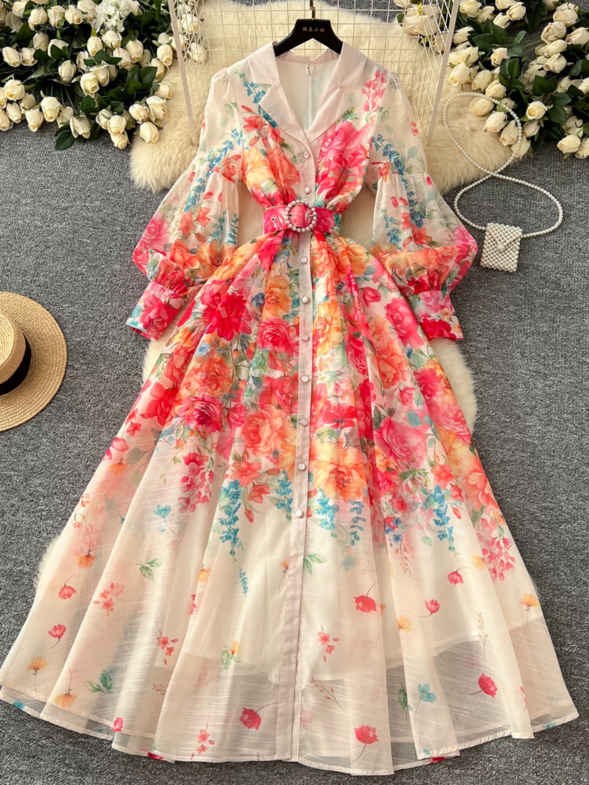 Use to meet you print dress ED168 image