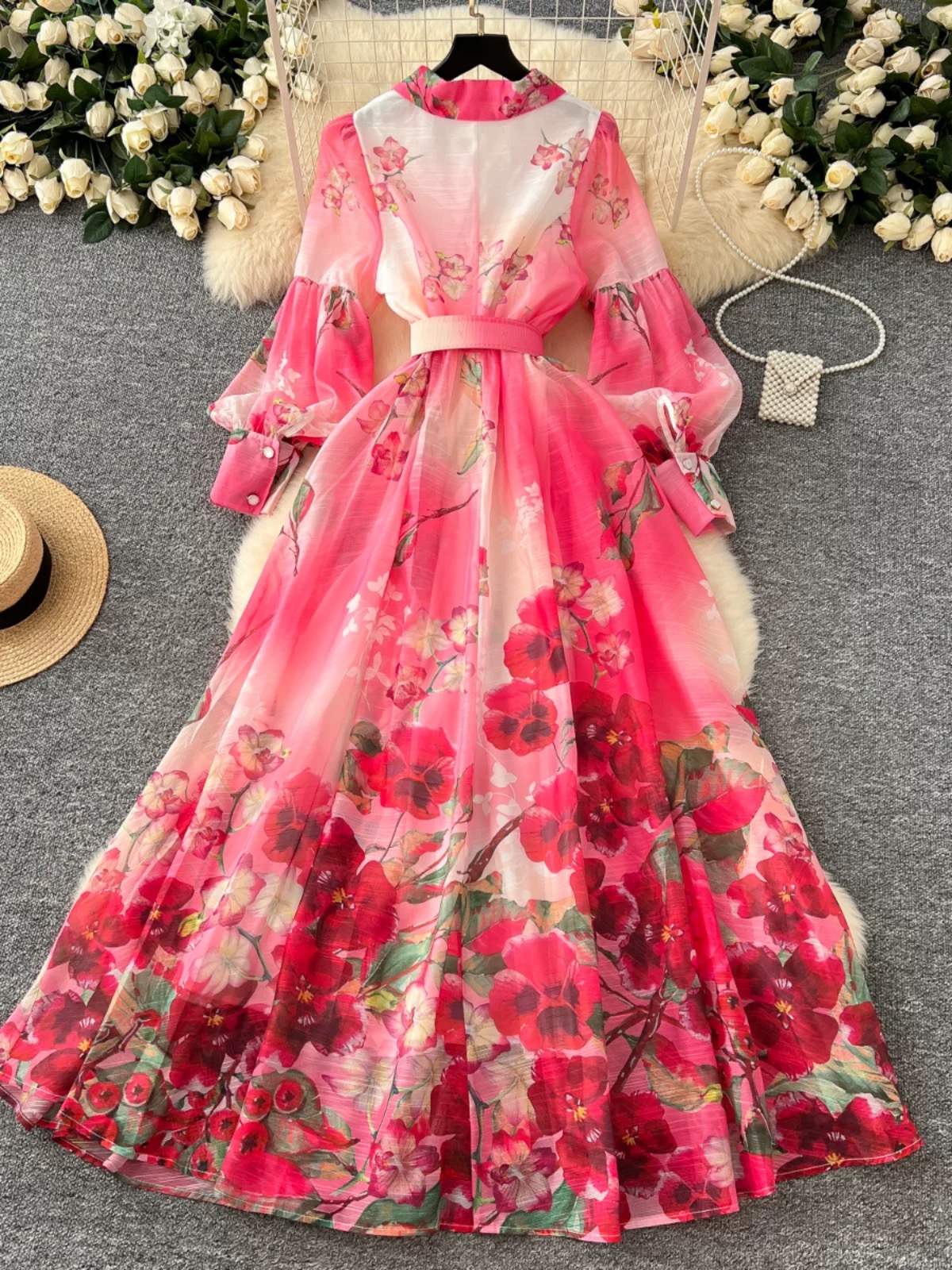 Use to meet you print dress ED168 image