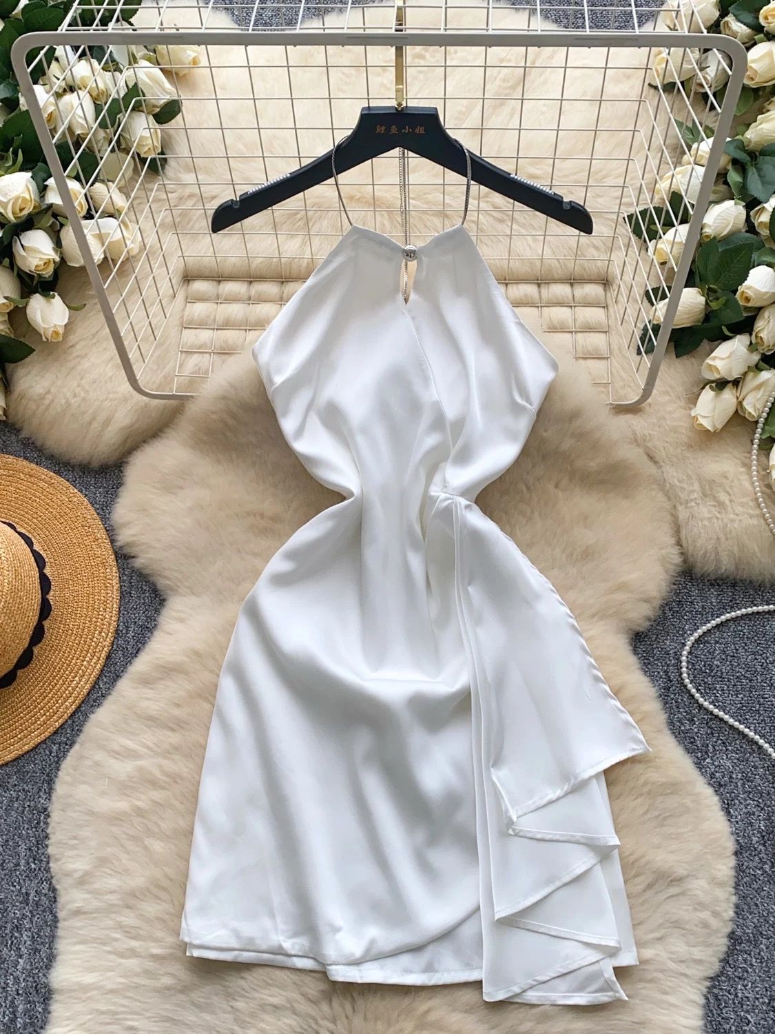 Girls party silk dress FD577 image