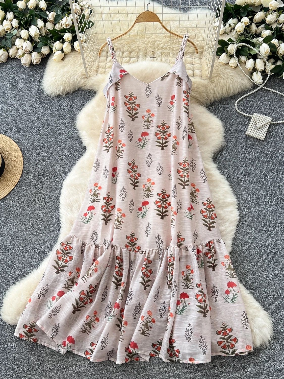 Taking slay notes floral dress CD755 image