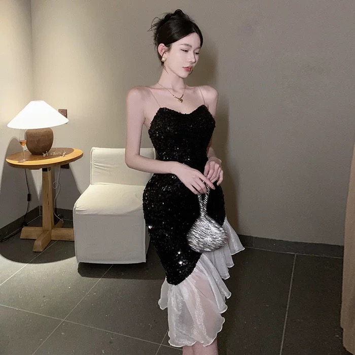 Evening beauty sequin dress FD309
