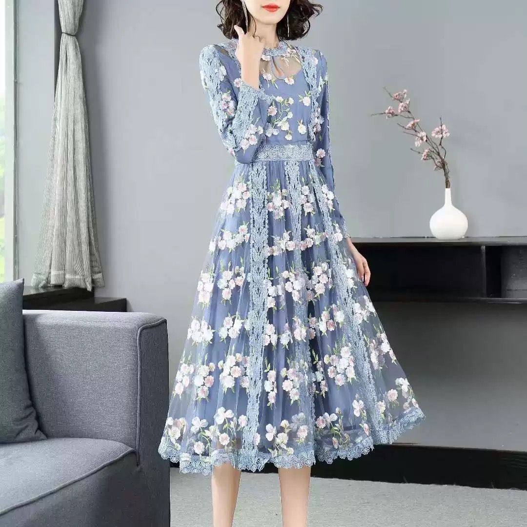Aunty ada floral dress EVD71 image