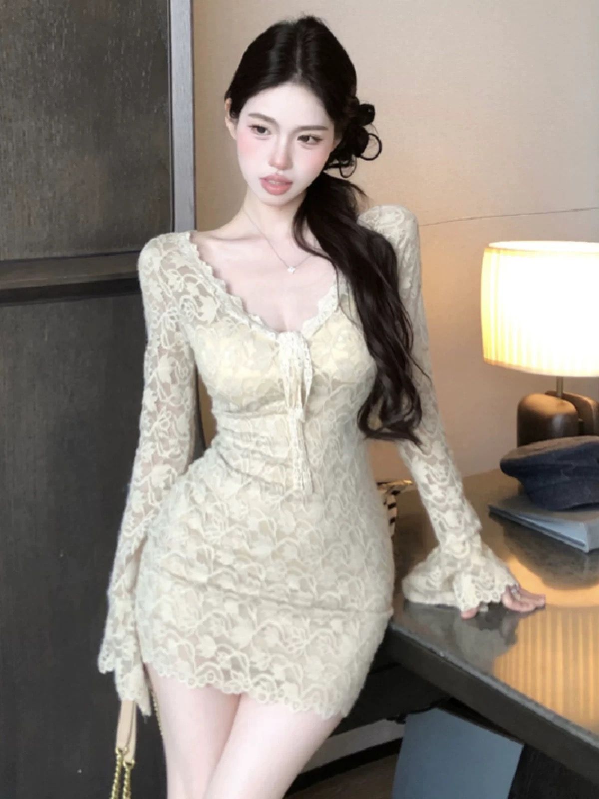 Star gazing lace dress CBC1393 image