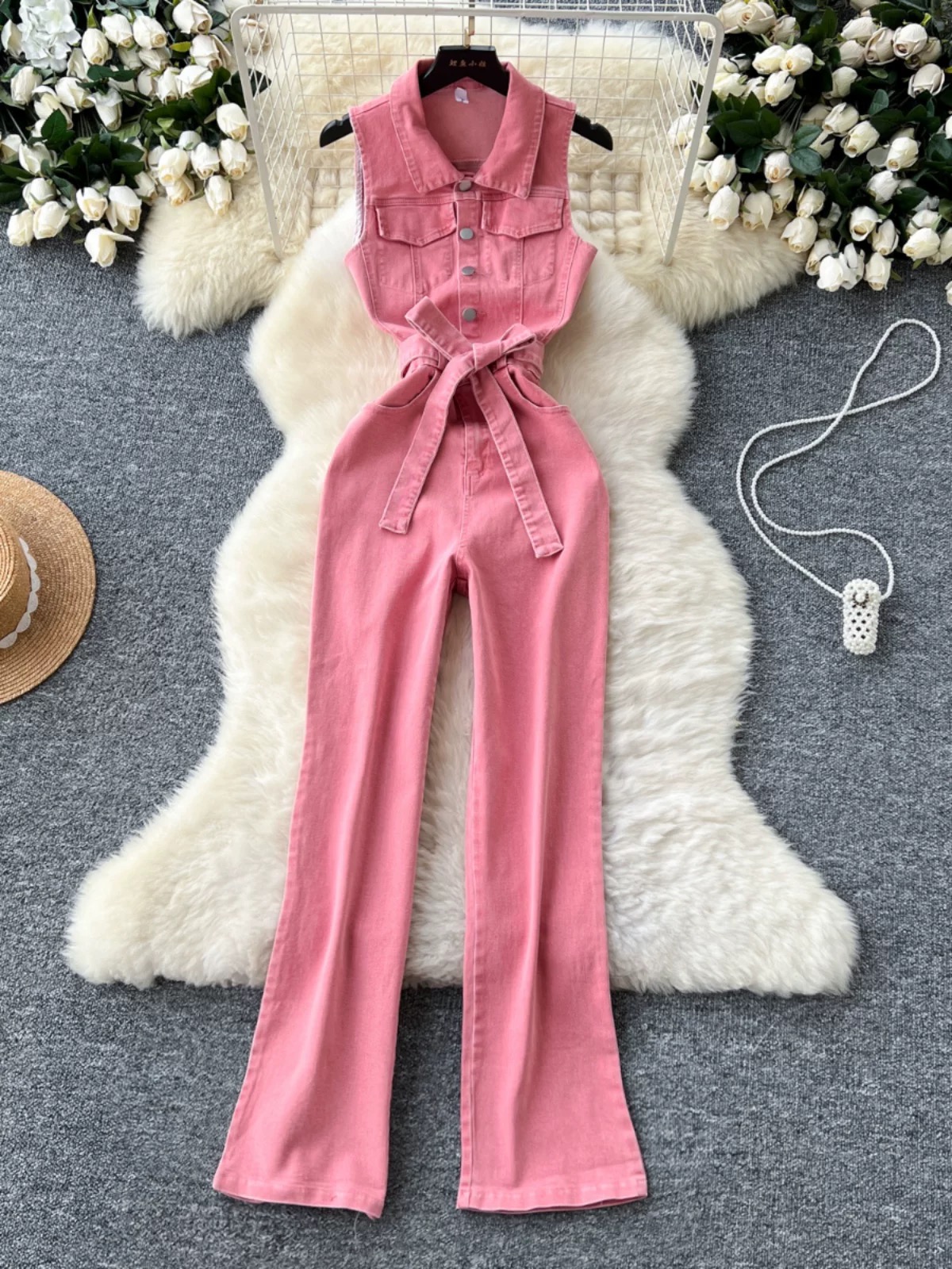 Vibrant babe denim jumpsuit DJS113