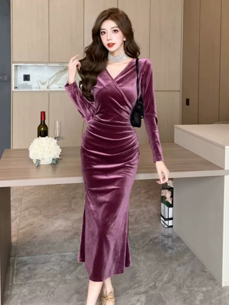 Light up my life velvet dress FD363
