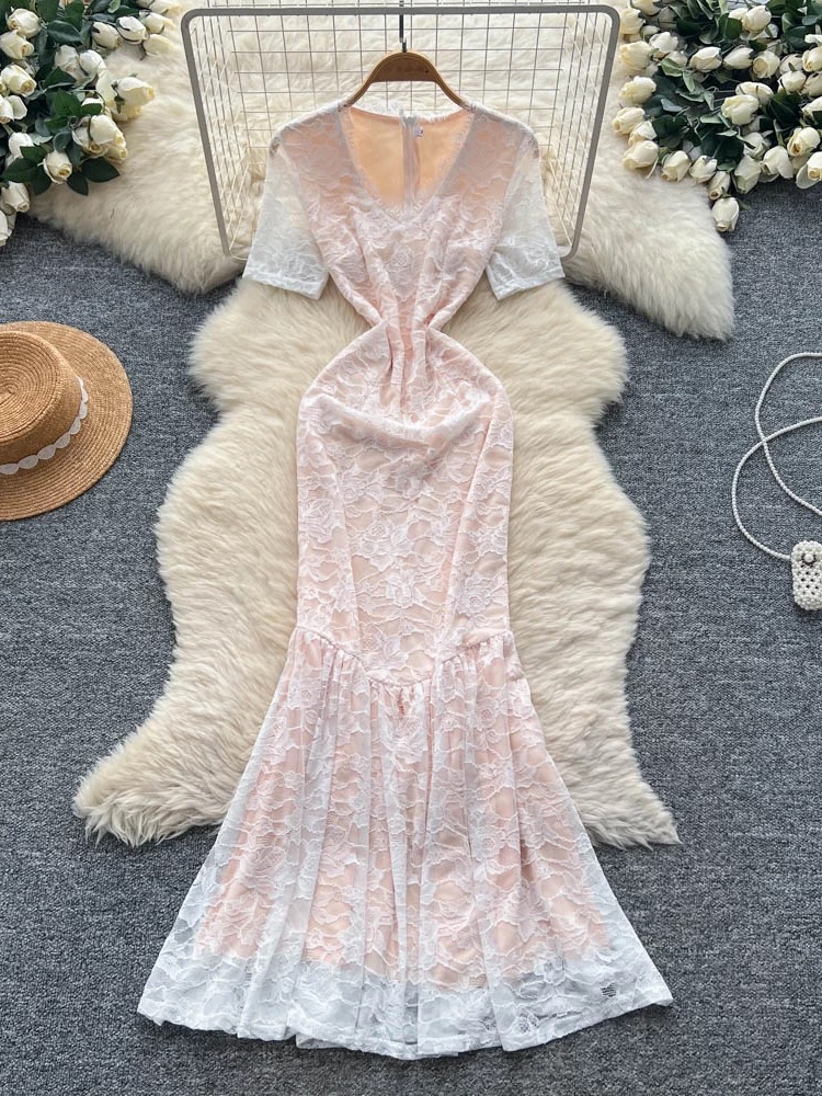 Italian vacation lace dress FD592