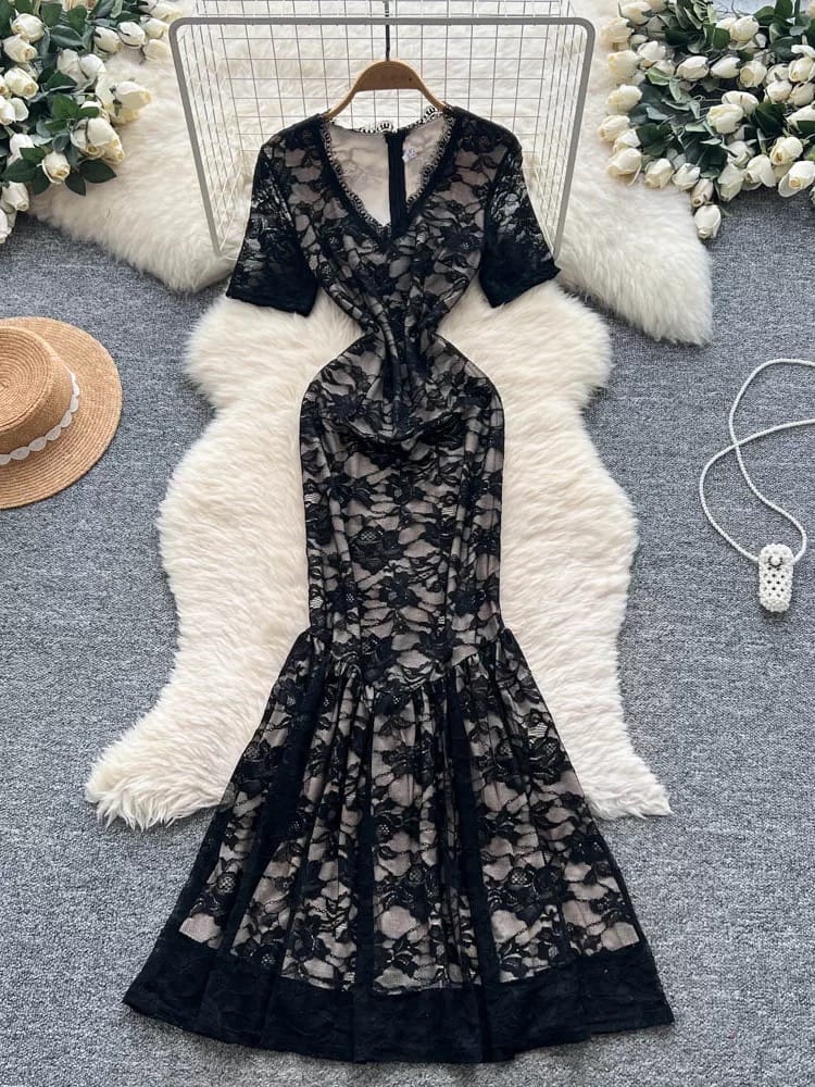 Italian vacation lace dress FD592 image