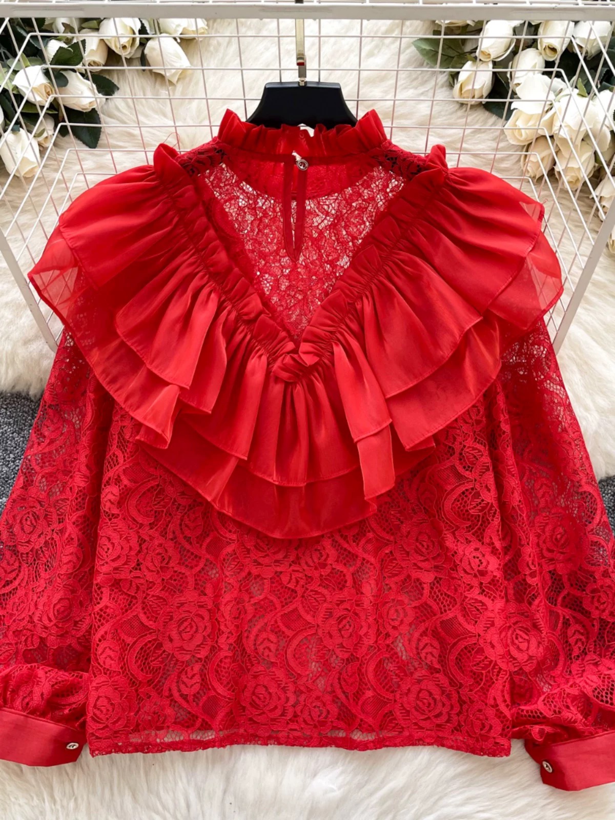 Fast slay lace blouse BE463 image
