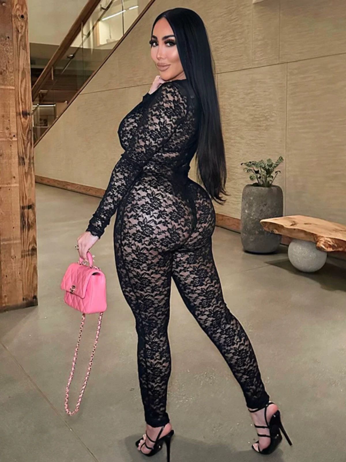 Best you had lace jumpsuit CJS154 image