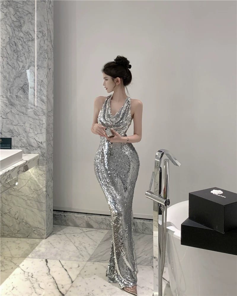 Shinning star sequin dress EVD91 image
