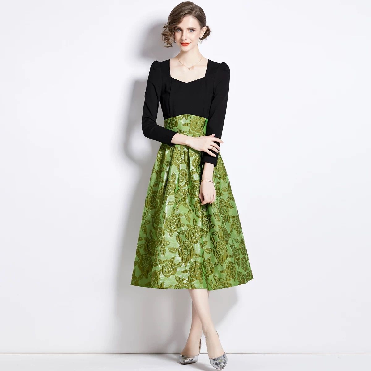 Dazzling babe brocade dress FD388 image