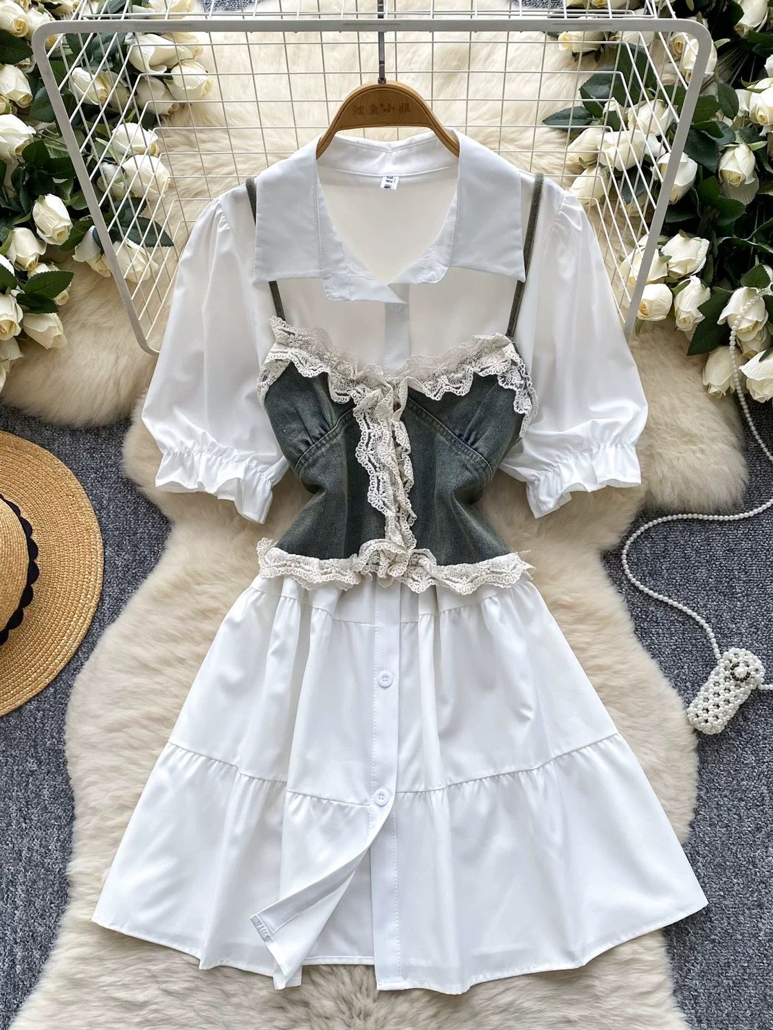 Flower babe shirt dress SD109 image