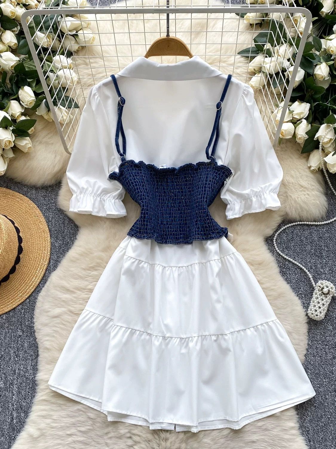 Flower babe shirt dress SD109 image