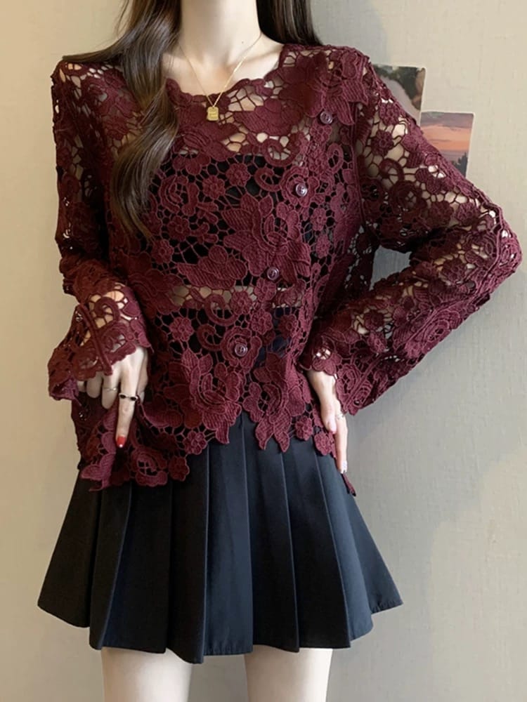 Certified baddie lace top CTO484 image