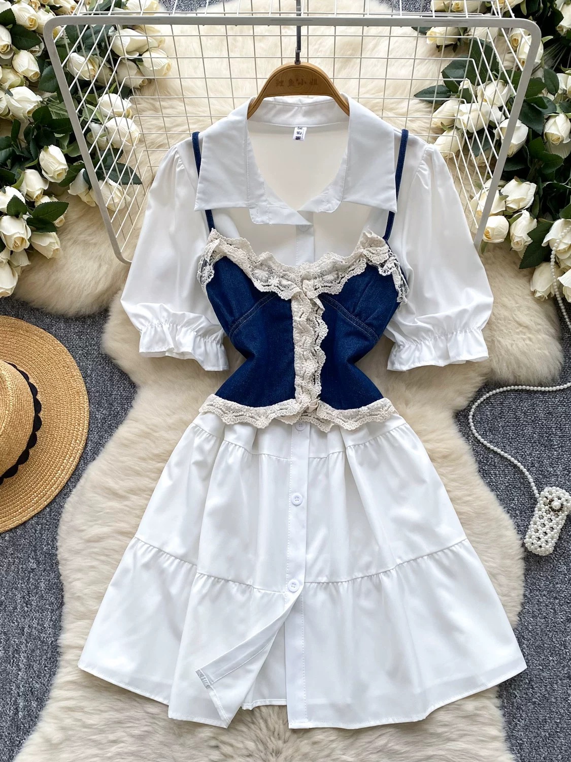 Flower babe shirt dress SD109