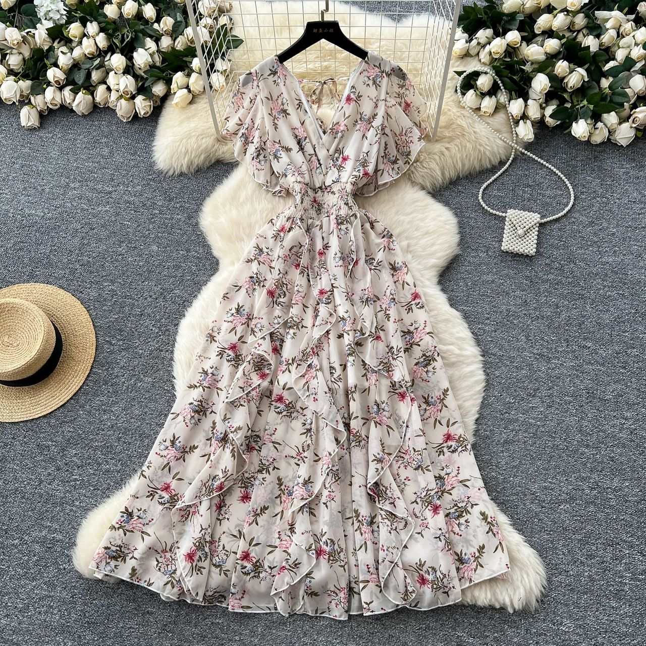 Ariel fireworks print dress CD15 image