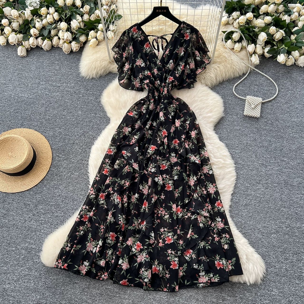 Ariel fireworks print dress CD15 image