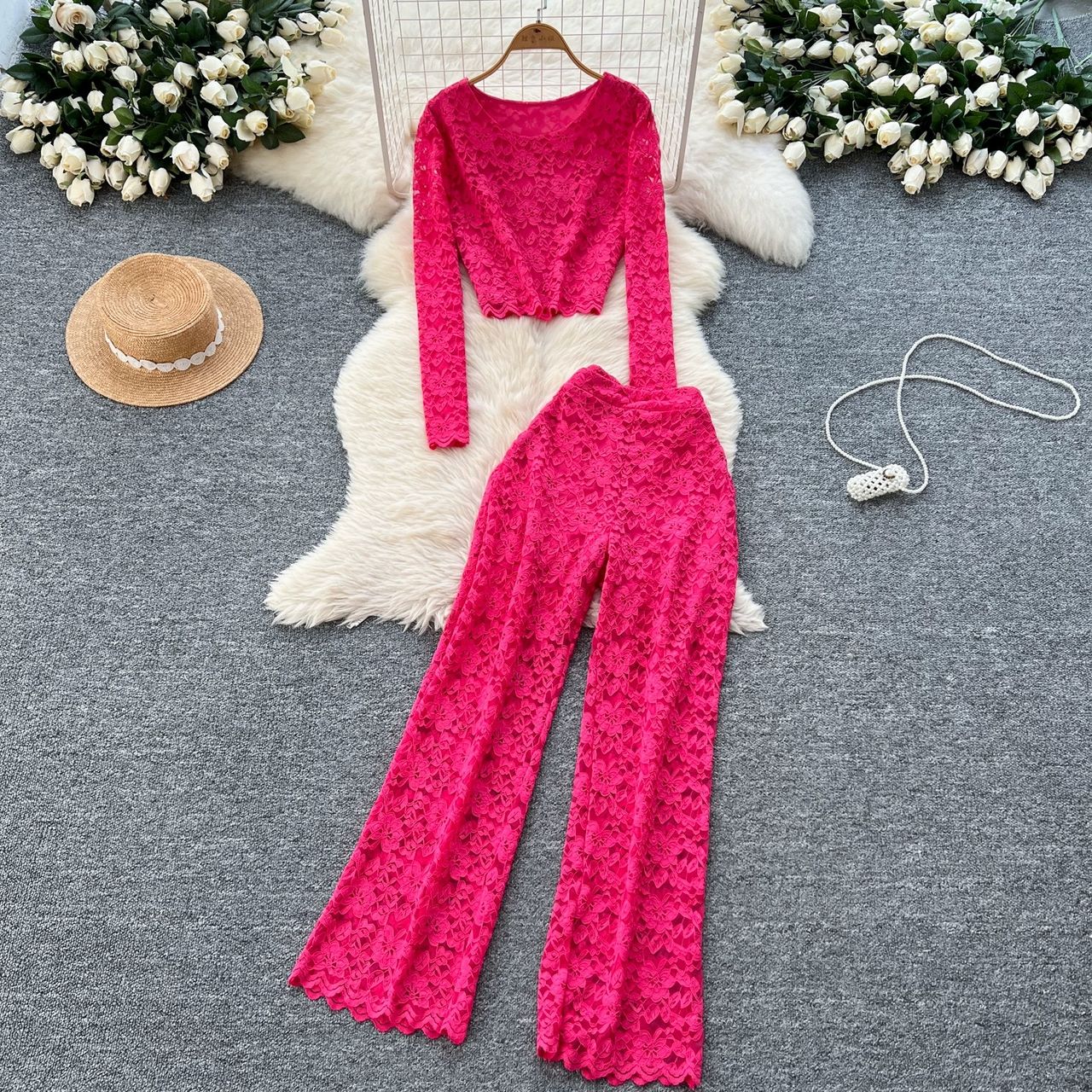 Malibu vibes lace set FTP188 image