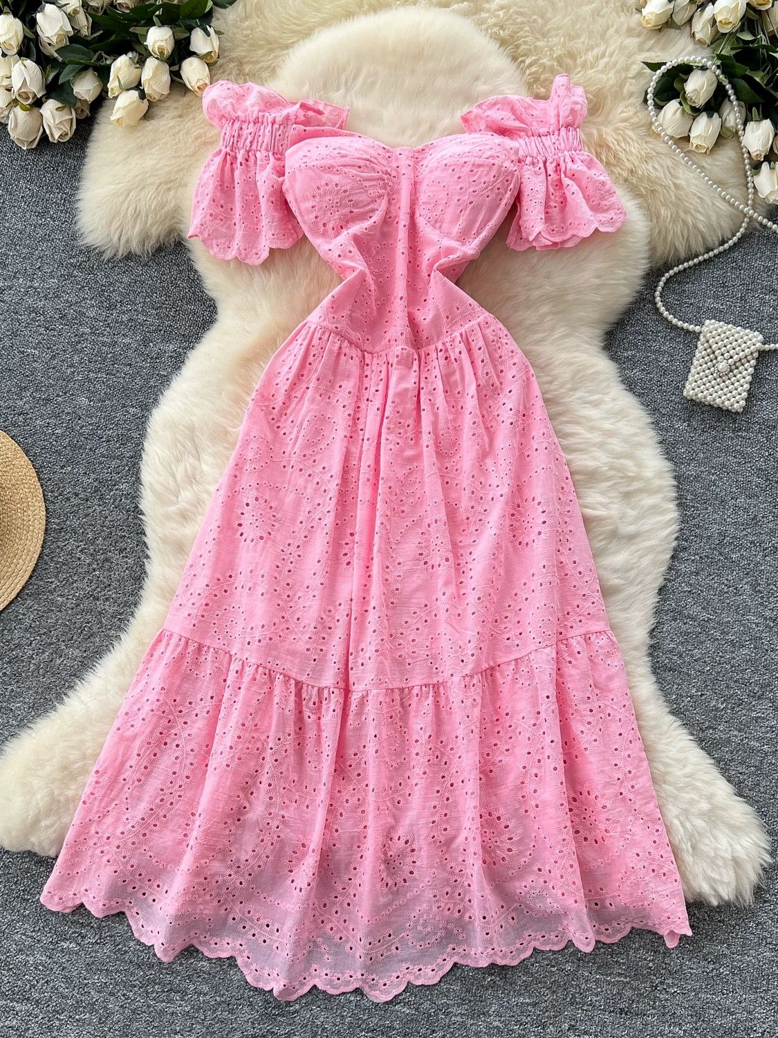 She stay shining lace dress CD153 image