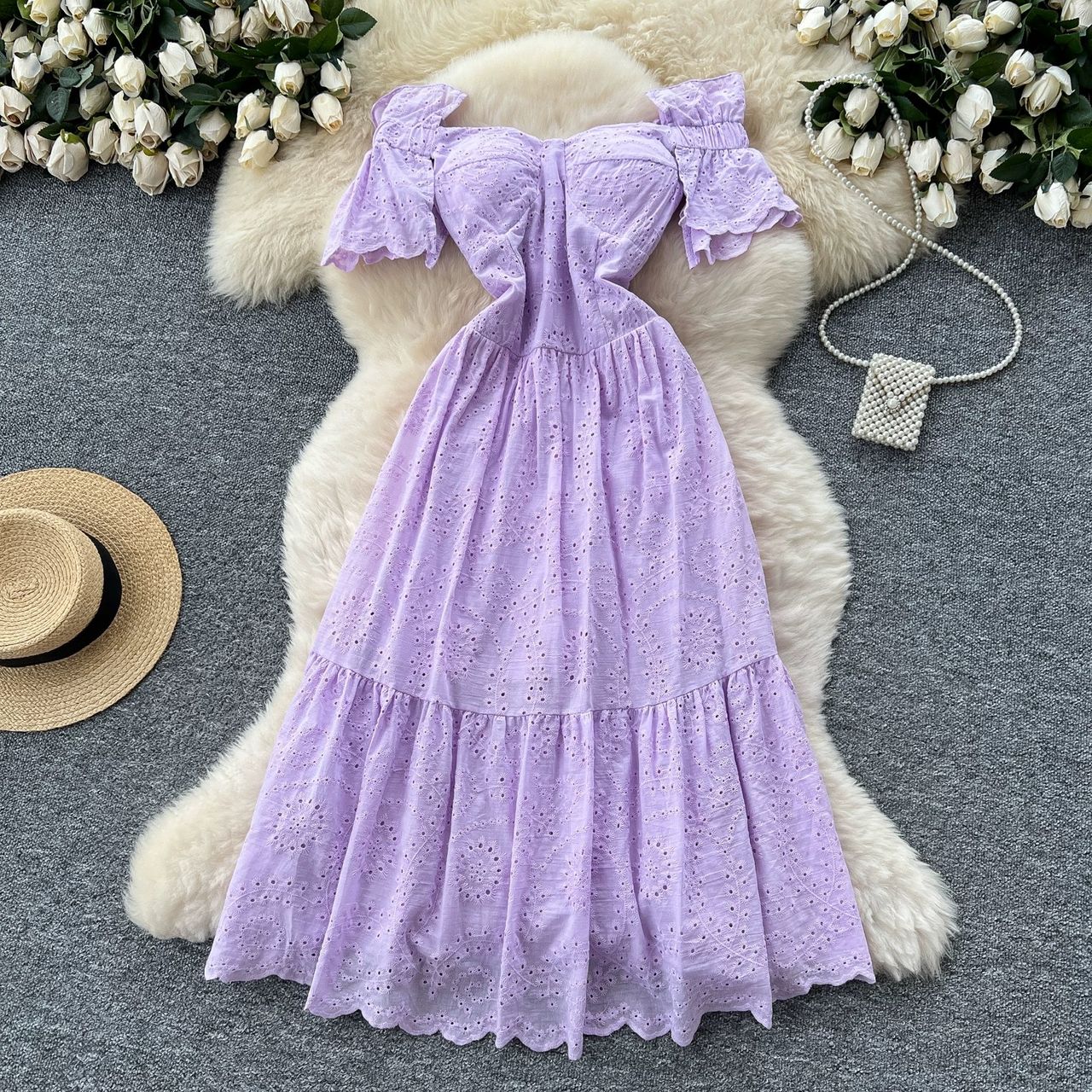 She stay shining lace dress CD153 image