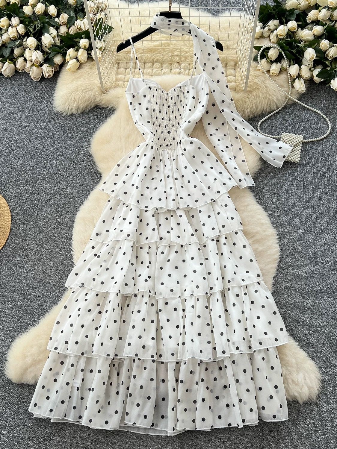 Luxury with you polka dress CD154 image