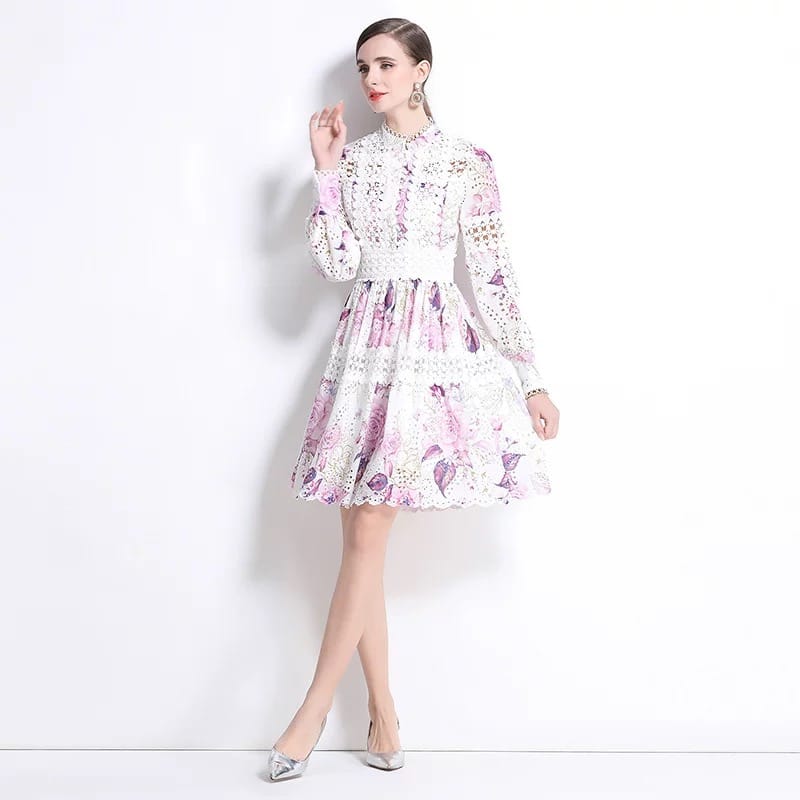 Posh and elegant lace dress ED249 image