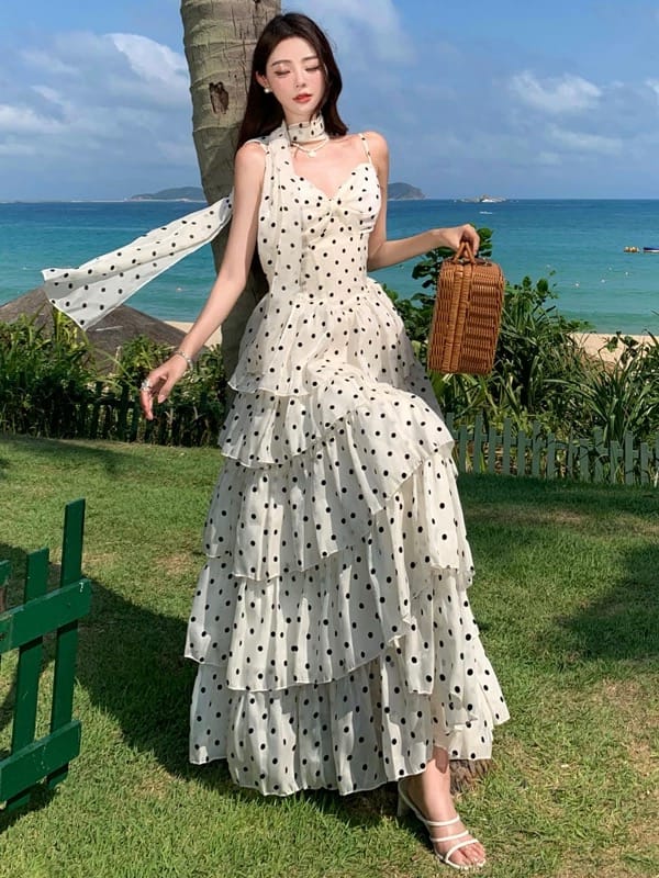 Luxury with you polka dress CD154 image