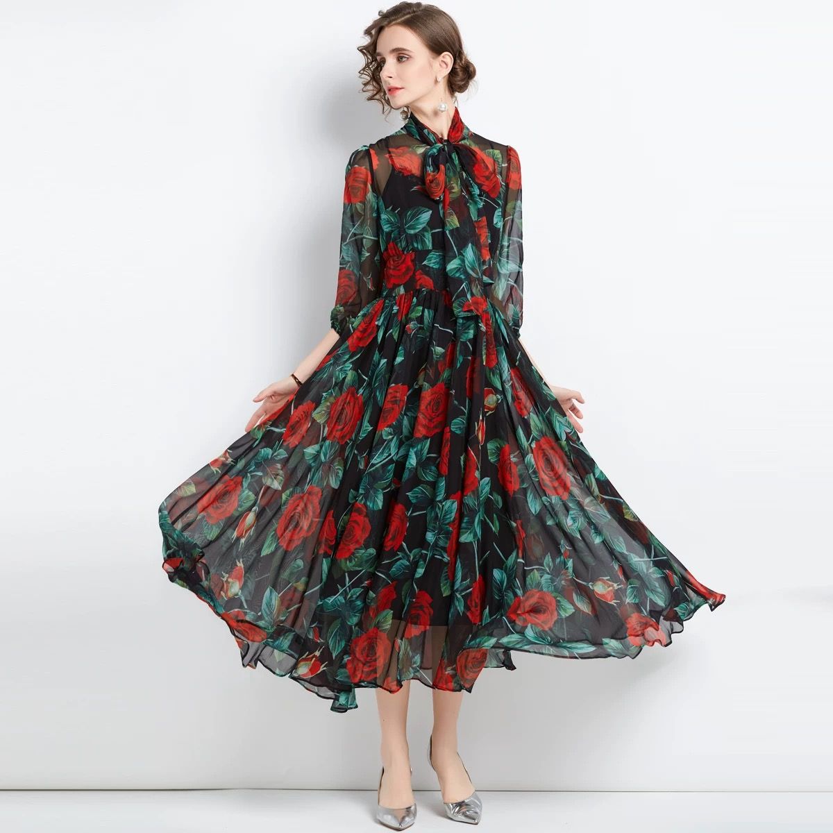 Court side cutie floral dress  CD690 image