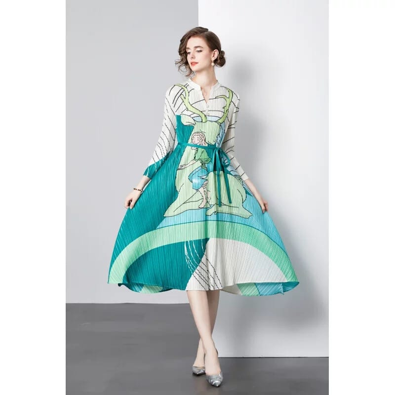 San Diego print dress FD438 image