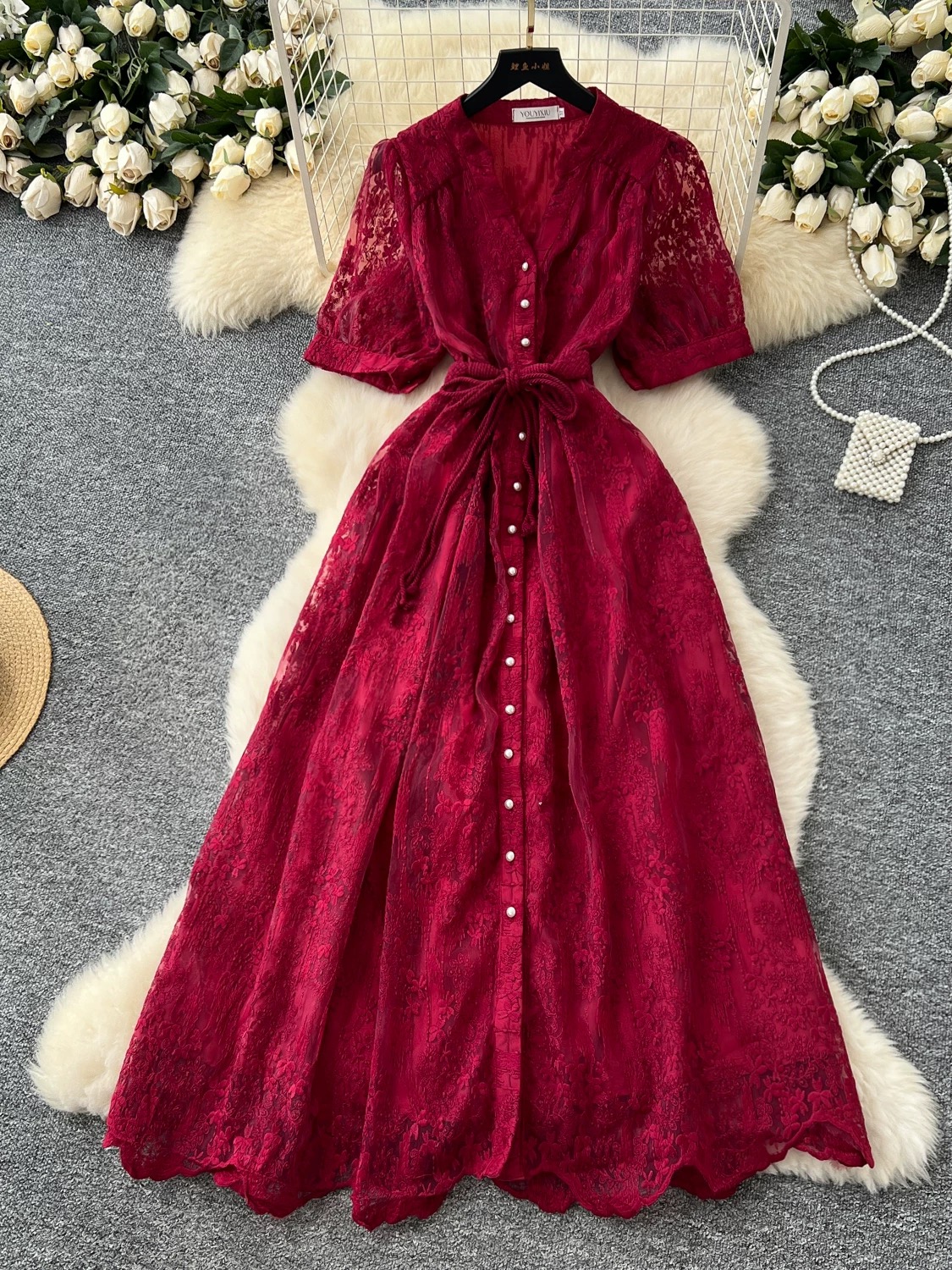 Mel lace designer dress FD466