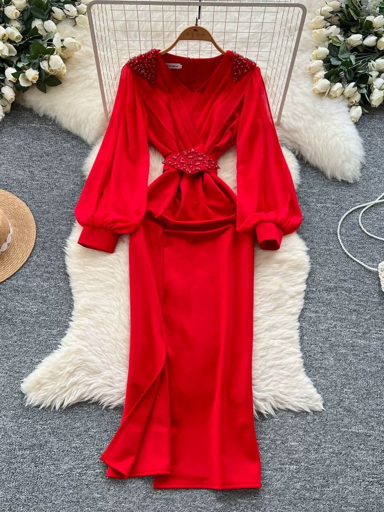 Buckle up royal dress FD463