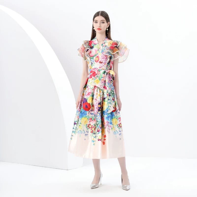 Send me flowers floral dress ED208 image
