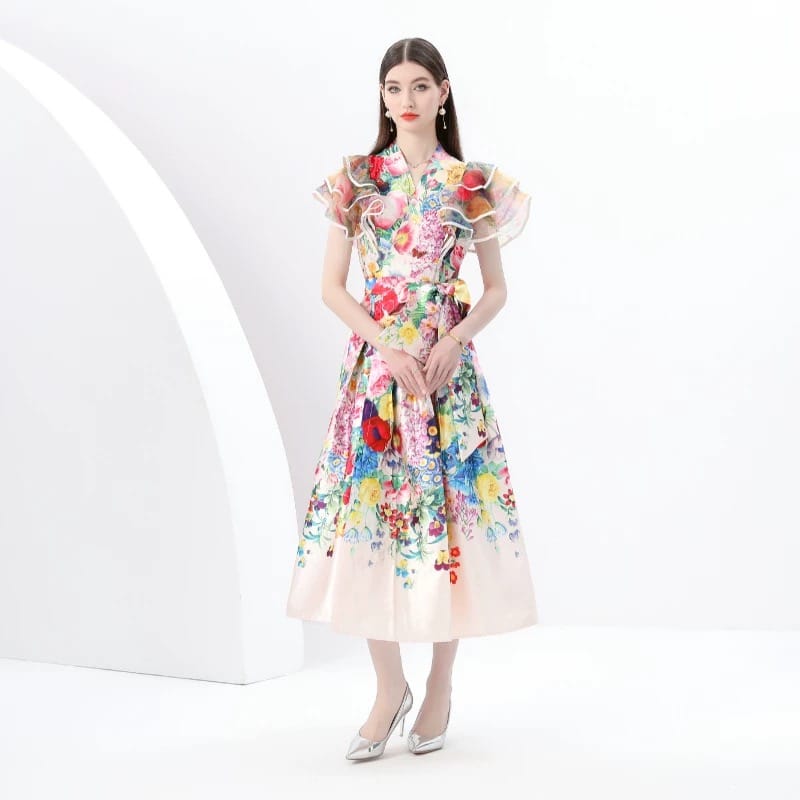 Send me flowers floral dress ED208 image