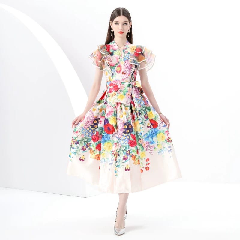Send me flowers floral dress ED208 image