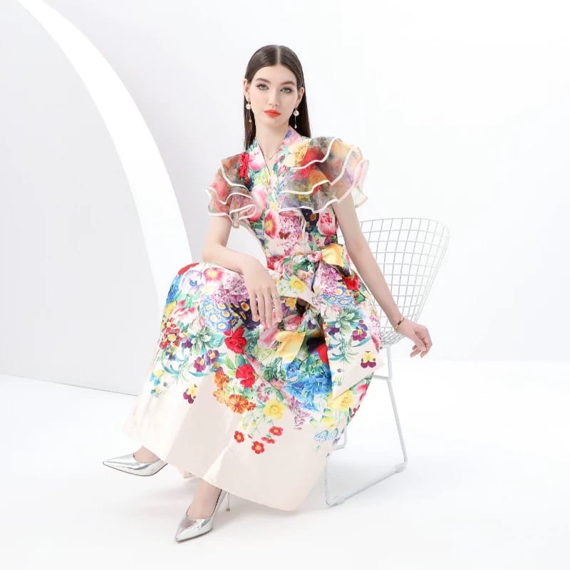 Send me flowers floral dress ED208 image