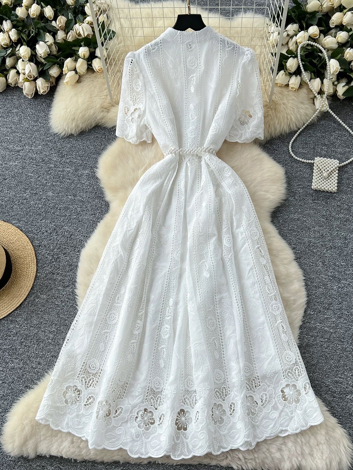 Be more authentic lace dress FD368 image