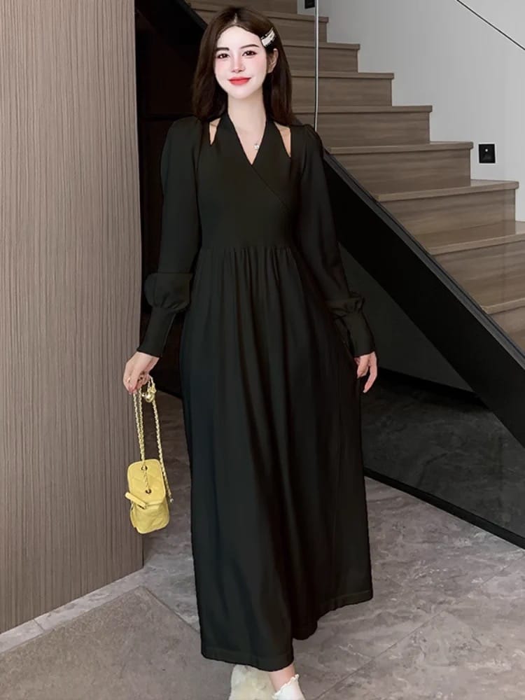 Body contour halter dress KD197 image