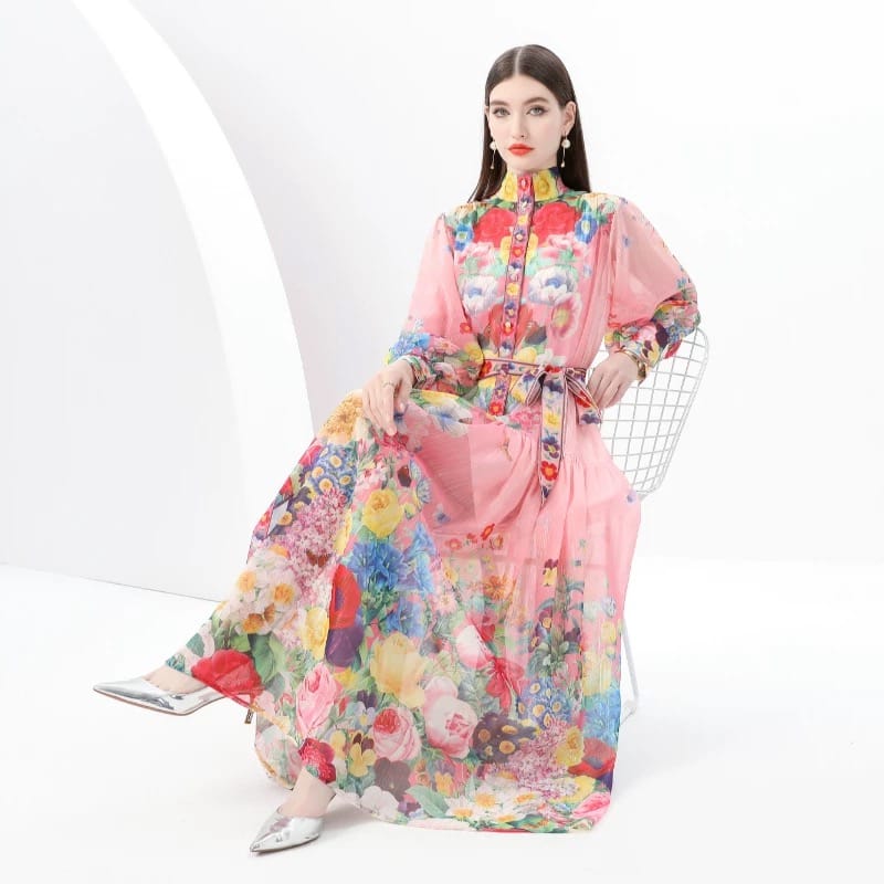 Prettiest in the room print dress ED200 image