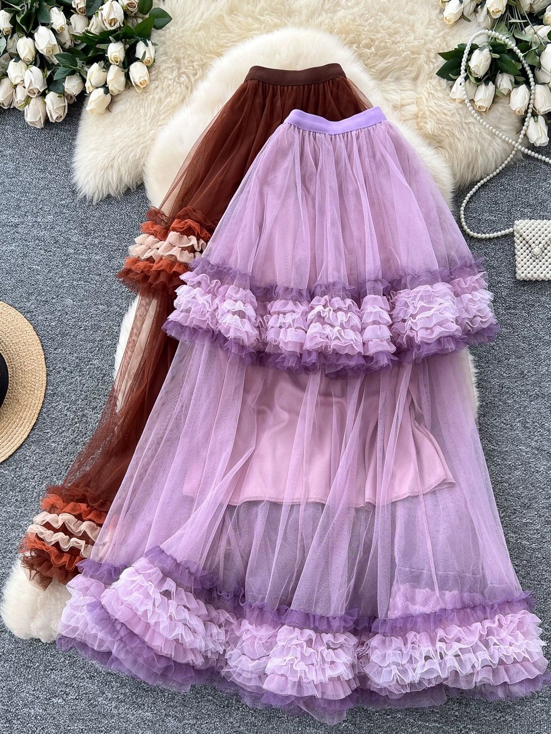 Hawaii heritage ruffle tulle skirt CS241 image