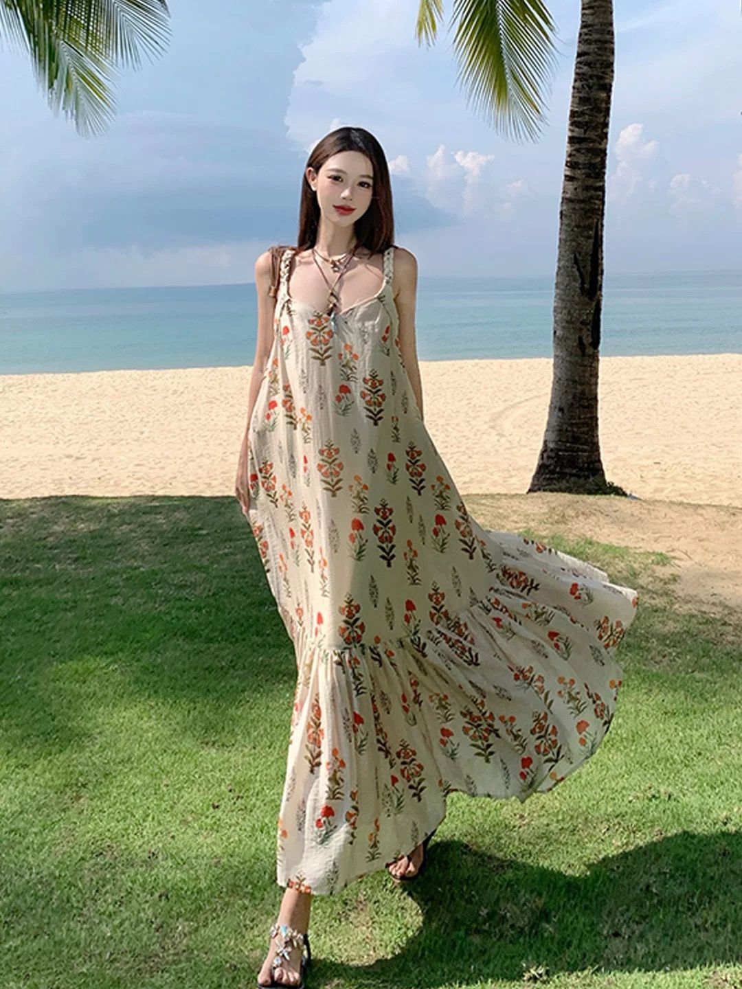 Taking slay notes floral dress CD755 image